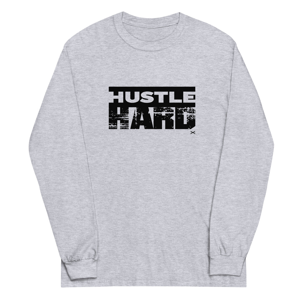 Hustle Hard Gray Long Shirt