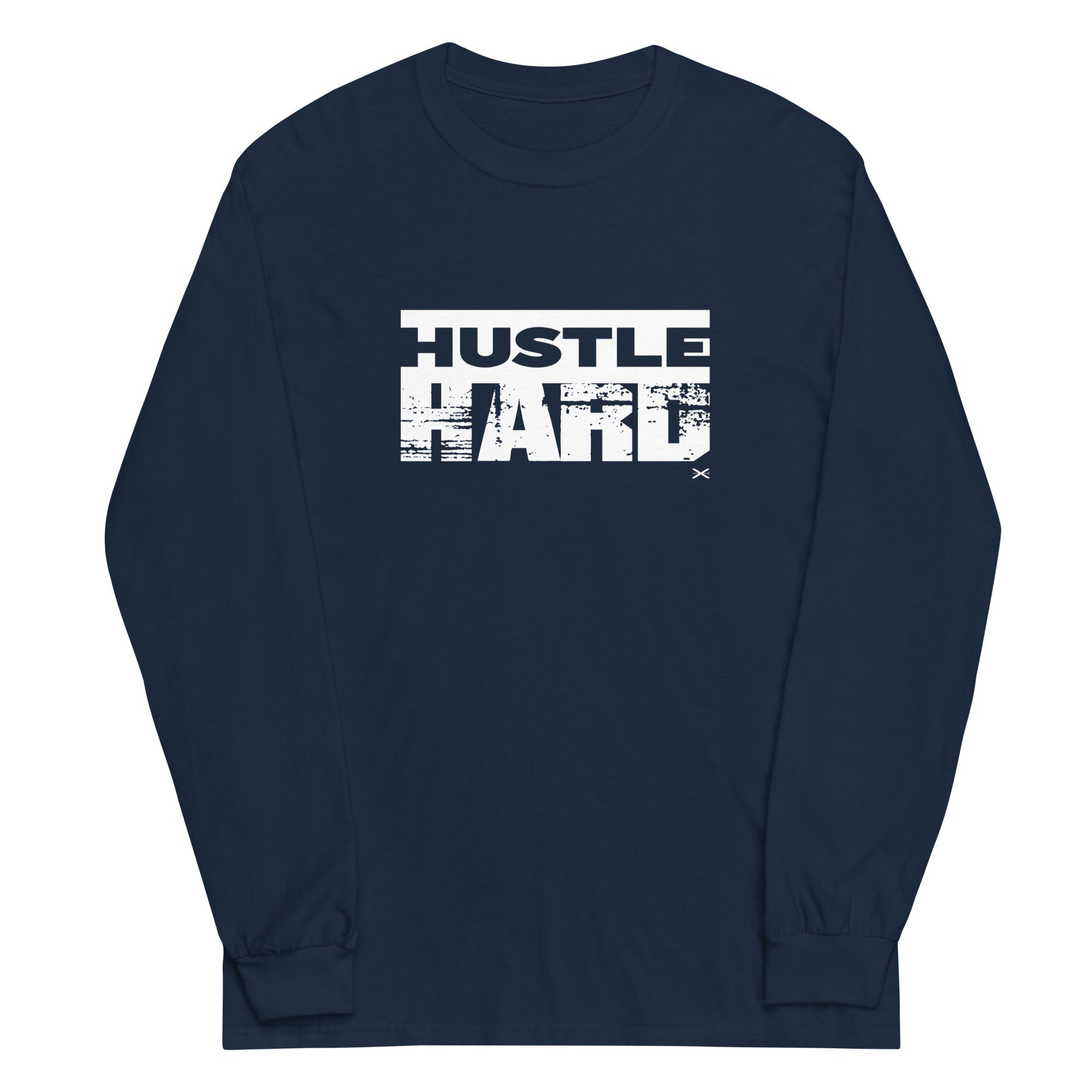 Hustle Hard Navy Long Shirt