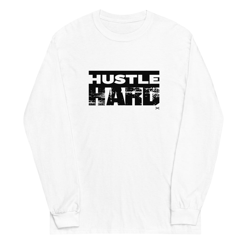 Hustle Hard White Long Shirt