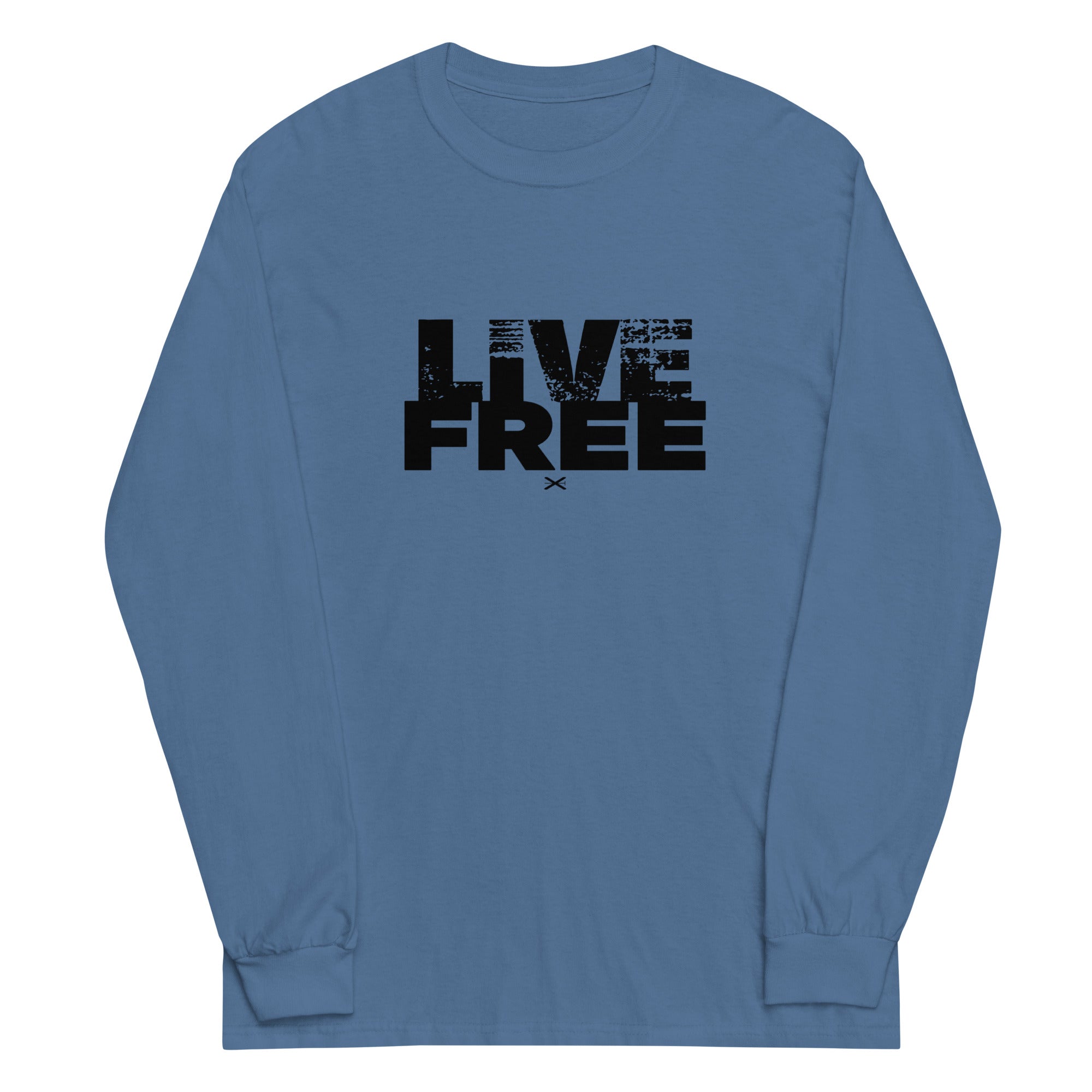 Live Free Indigo Blue Long Shirt