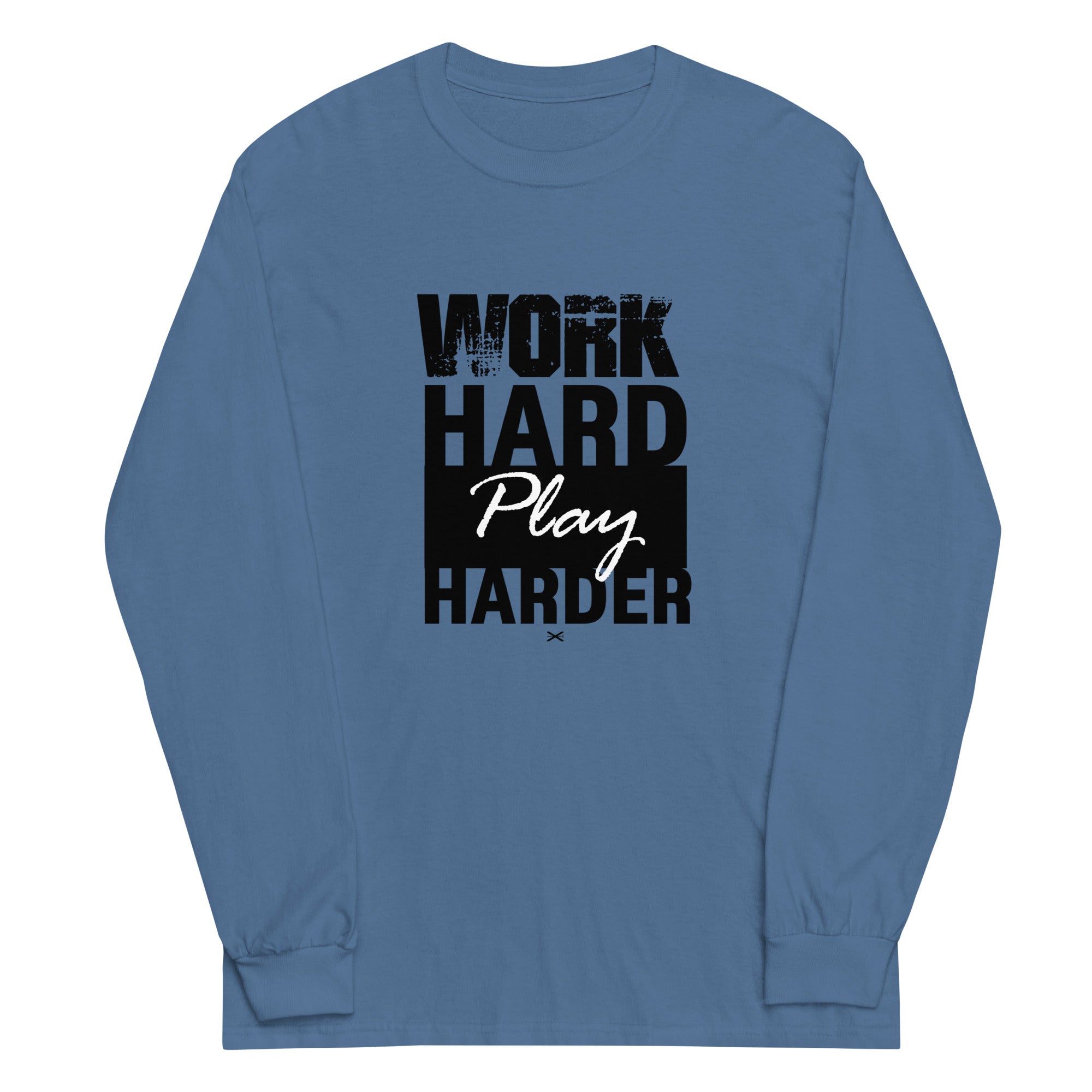 Work Hard Indigo Blue Long Shirt