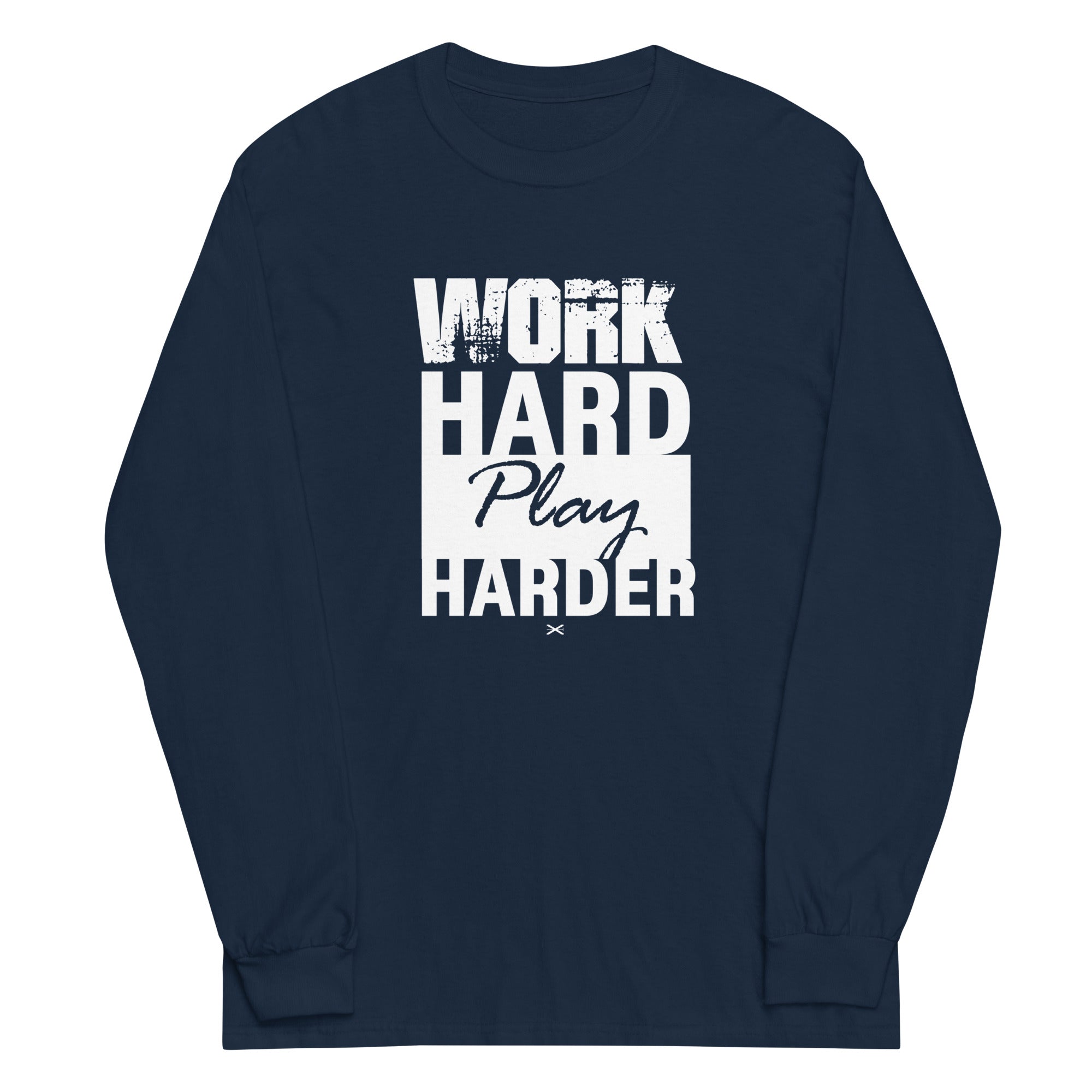 Work Hard Navy Long Shirt