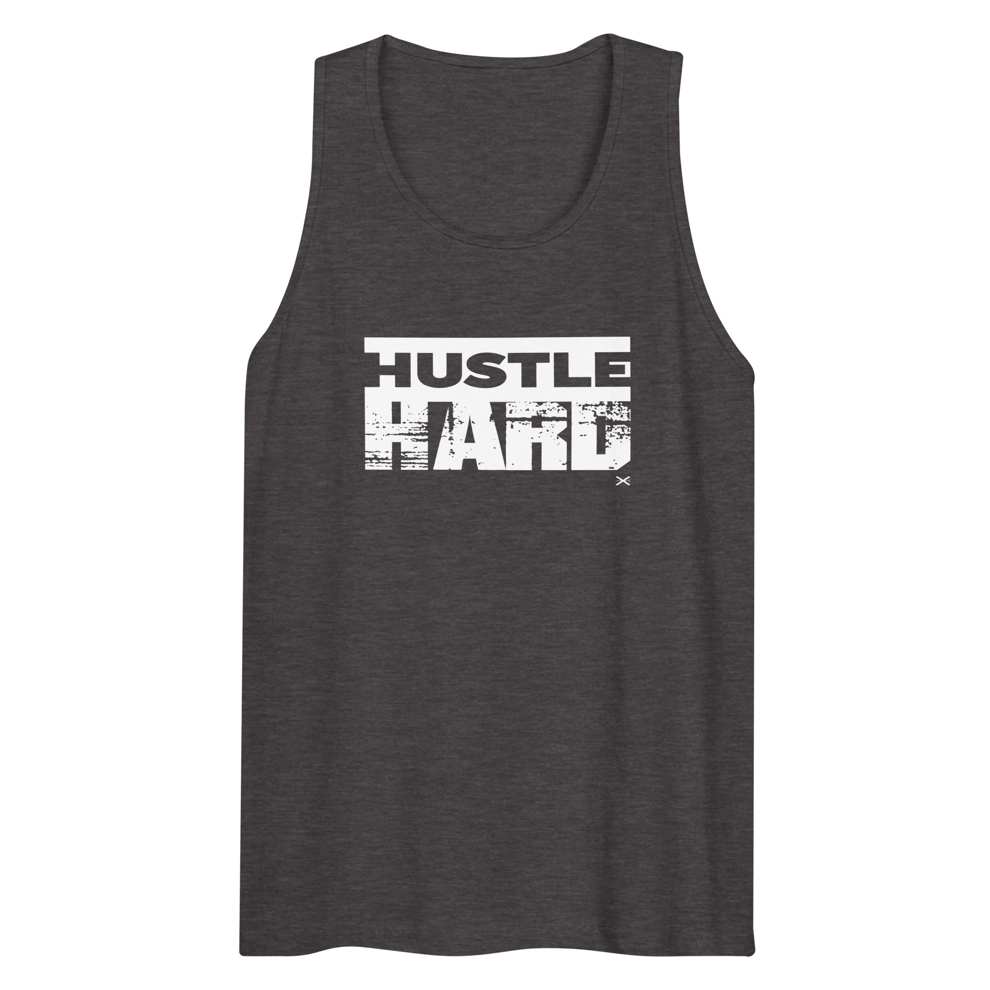 Hustle Hard Charcoal Premium Tank