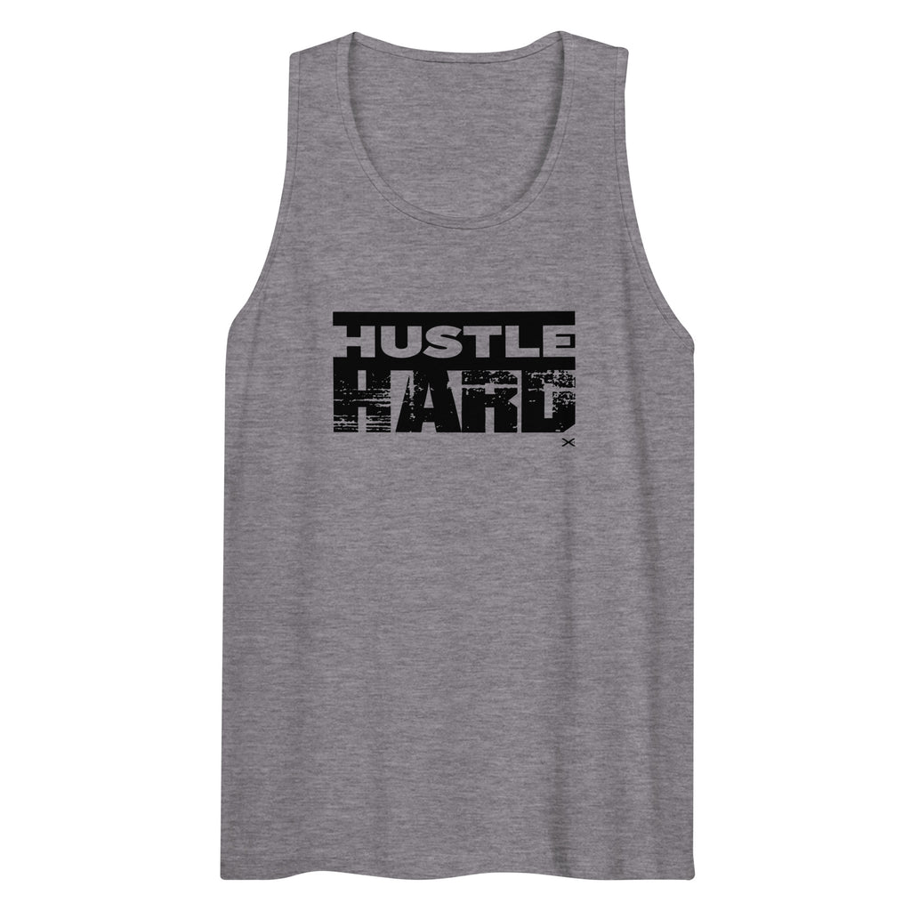 Hustle Hard Gray Premium Tank