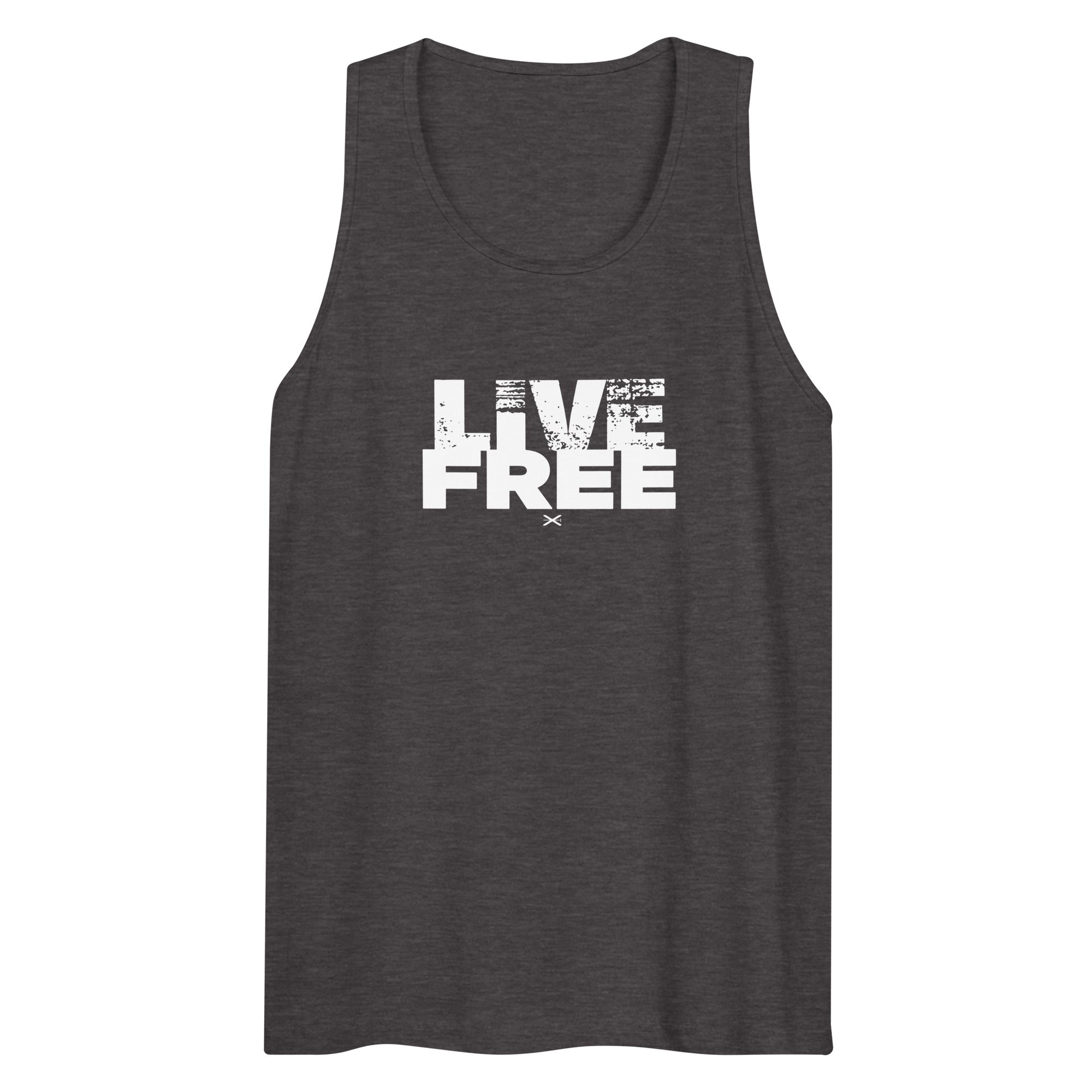 Live Free Charcoal Premium Tank