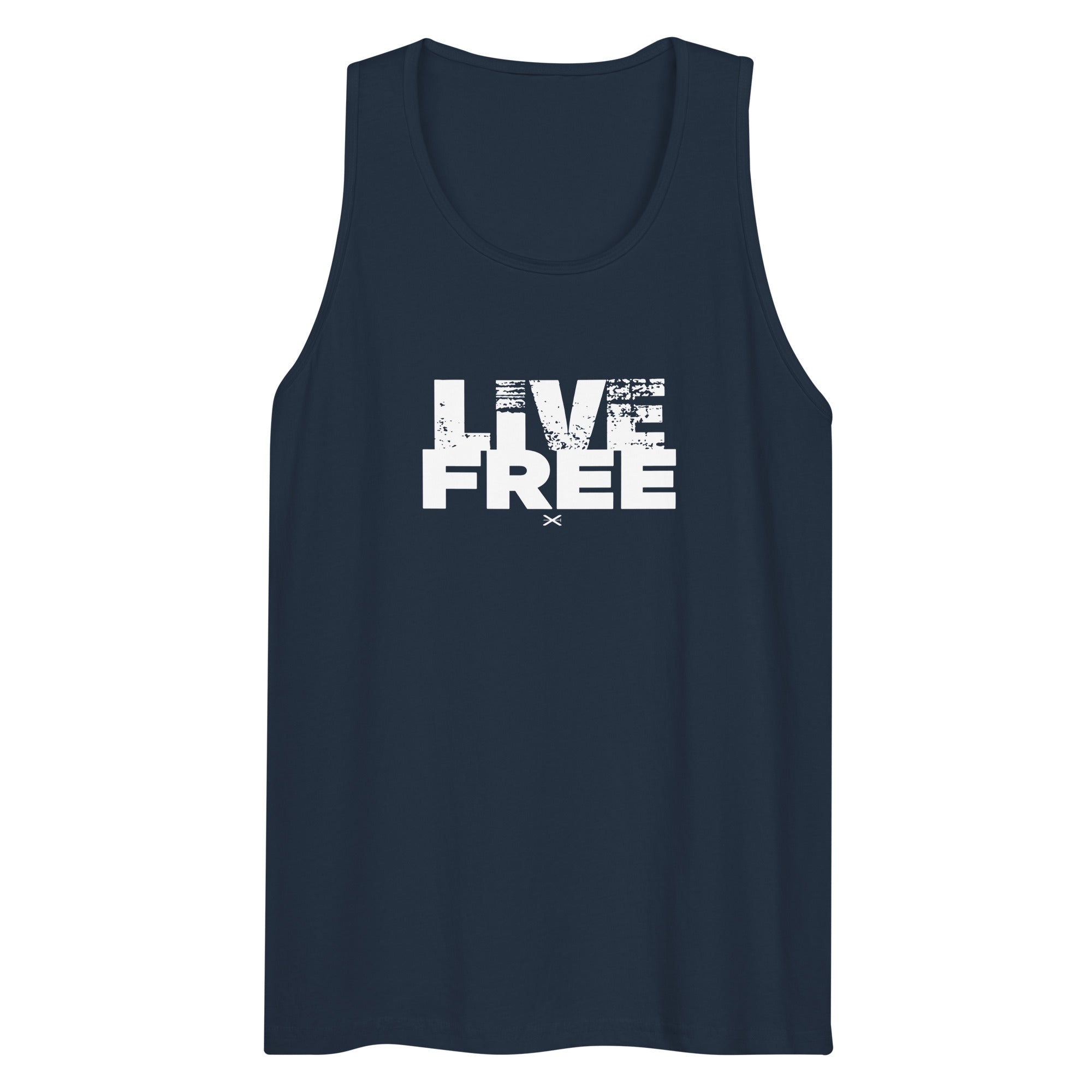 Live Free Navy Premium Tank
