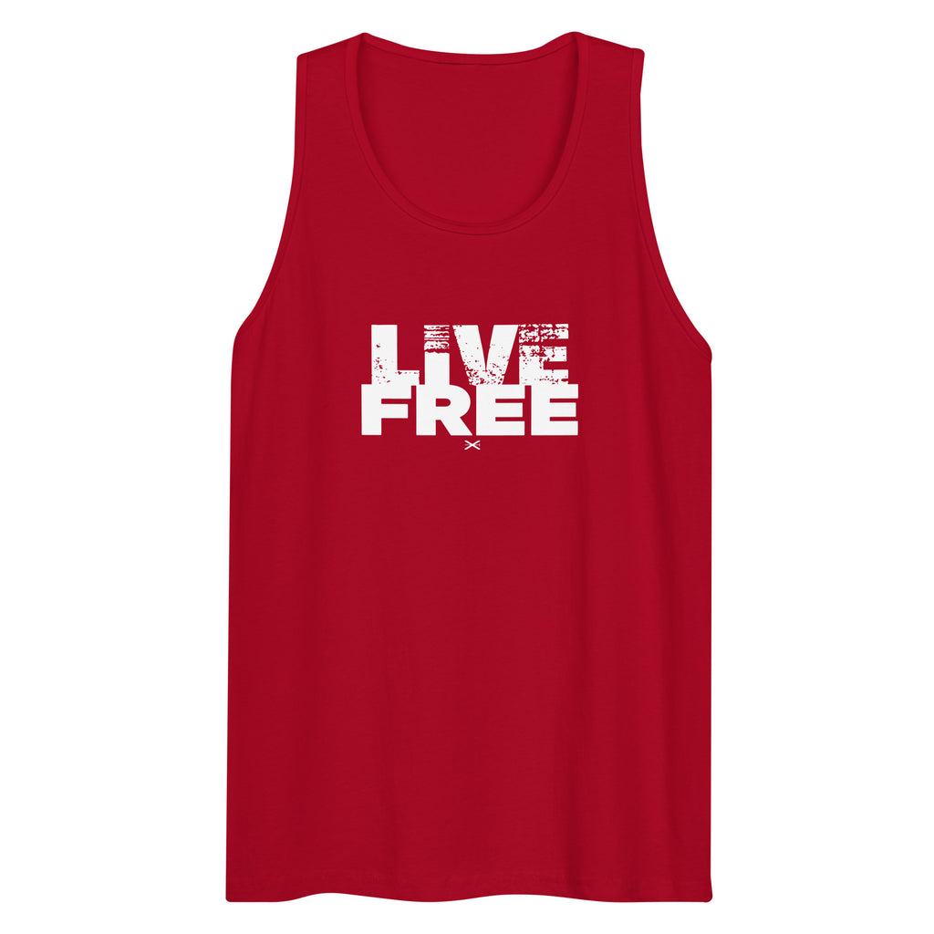 Live Free Red Premium Tank