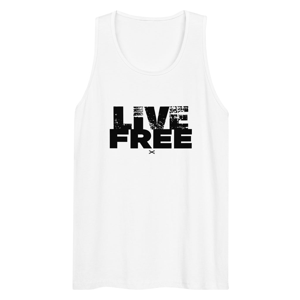 Live Free White Tank