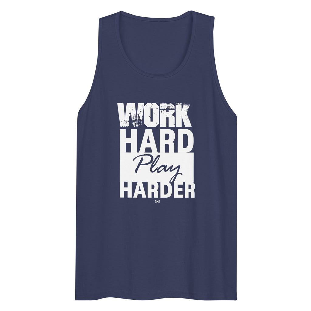 Work Hard Harbor Blue Premium Tank