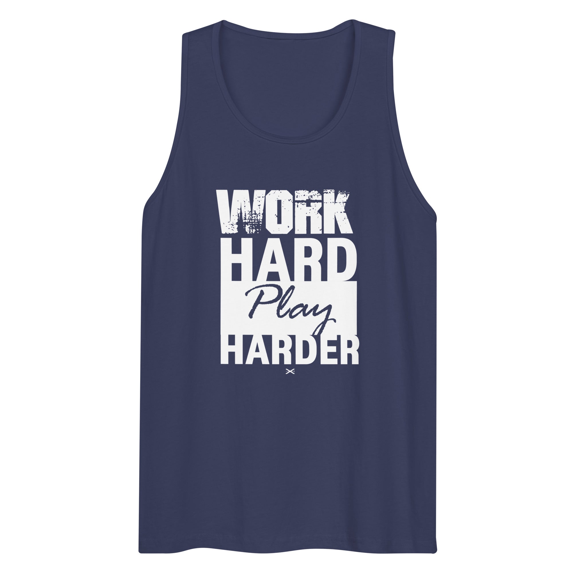 Work Hard Harbor Blue Premium Tank