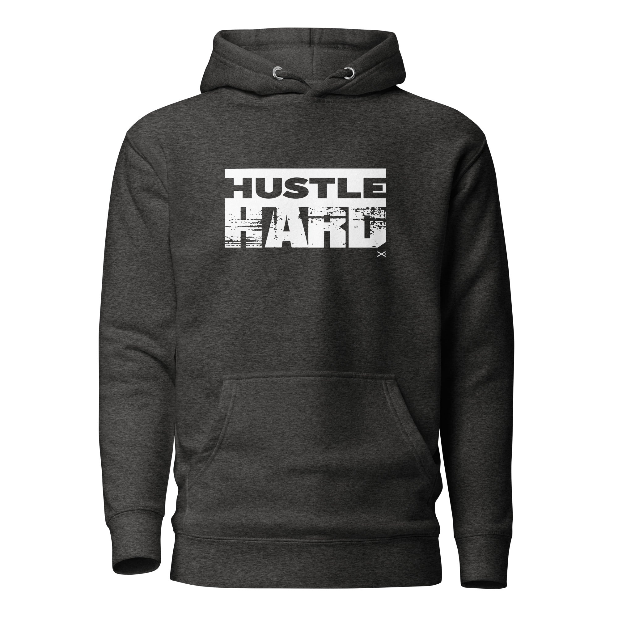 Hustle Hard Heather Charcoal Hoodie