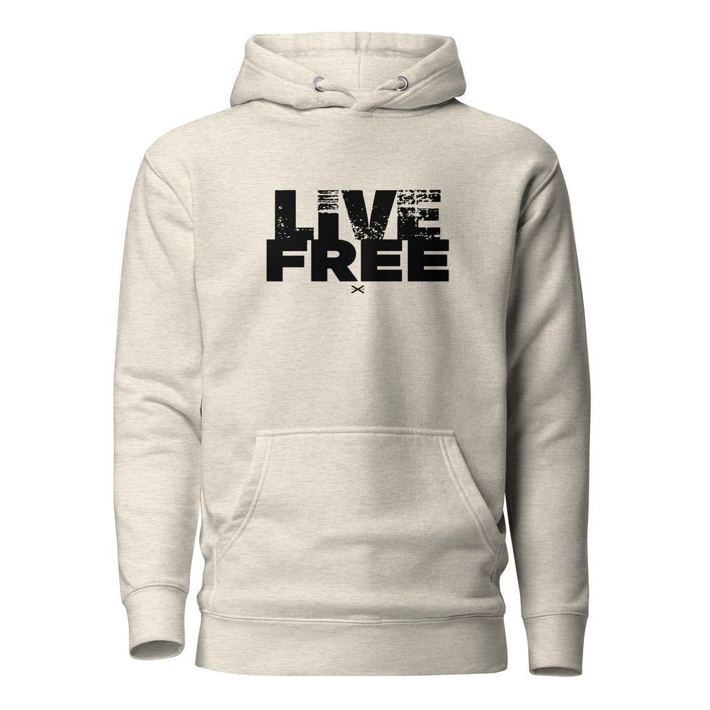 Live Free Oatmeal Hoodie
