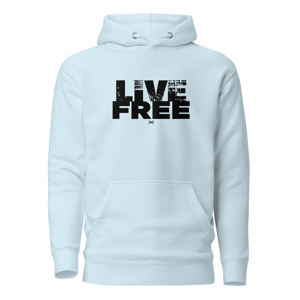 Live Free Sky Blue Hoodie