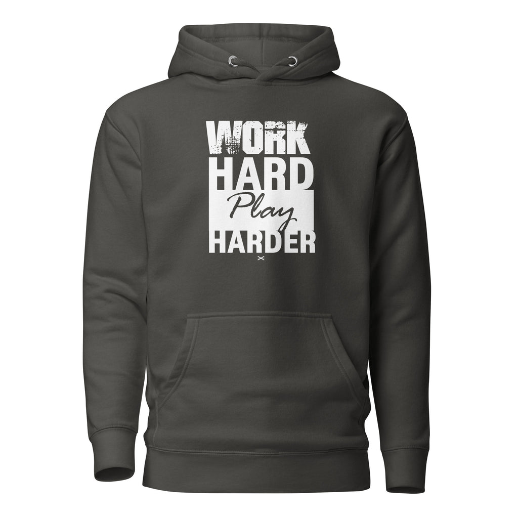 Work Hard Vintage Black Hoodie