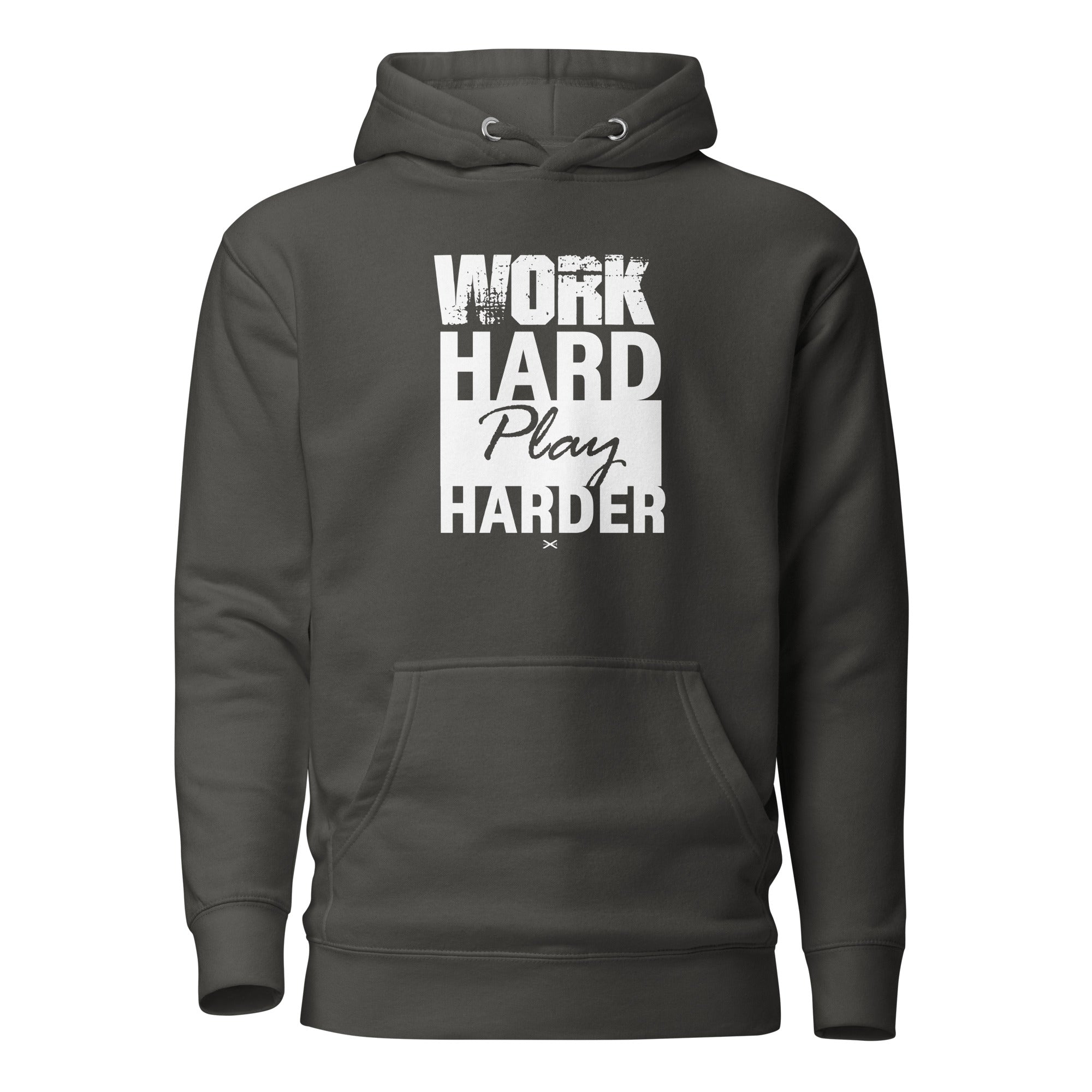 Work Hard Vintage Black Hoodie