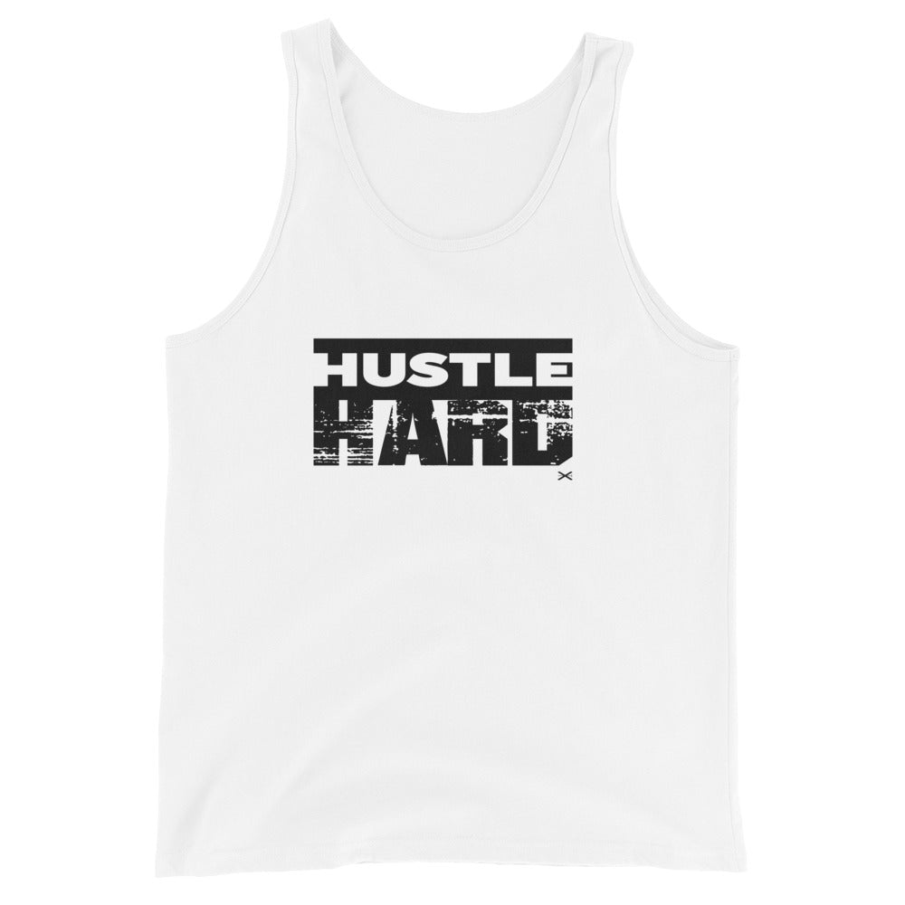 Hustle Hard White Tank