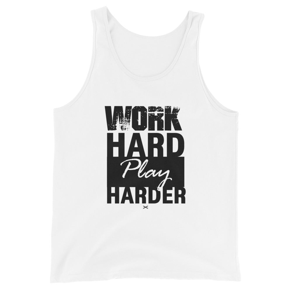 Work Hard White Tank