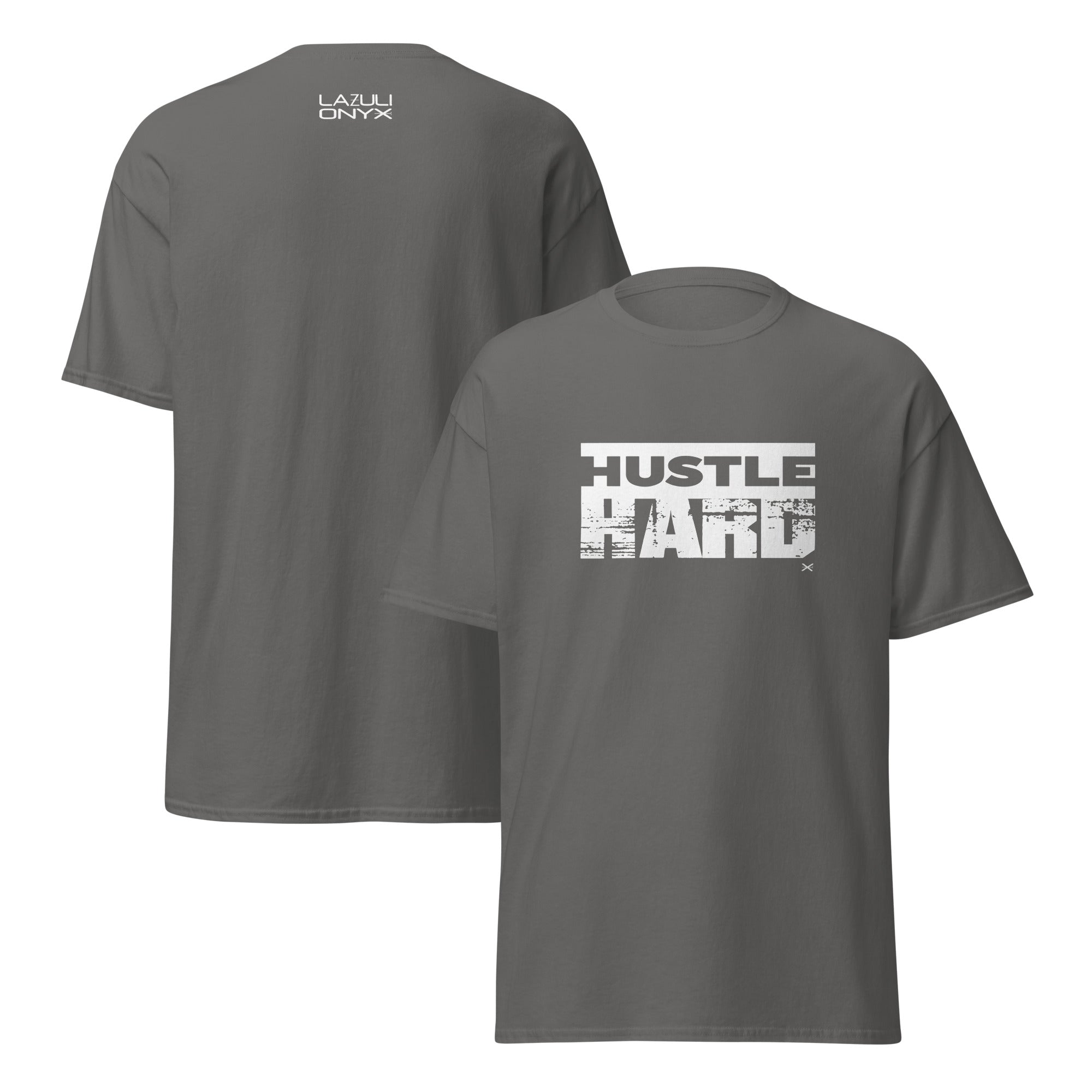Hustle Hard Charcoal Tee