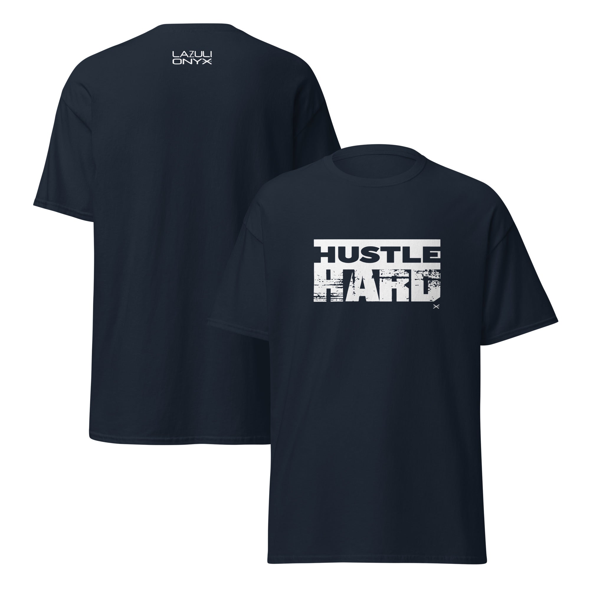 Hustle Hard Navy Tee