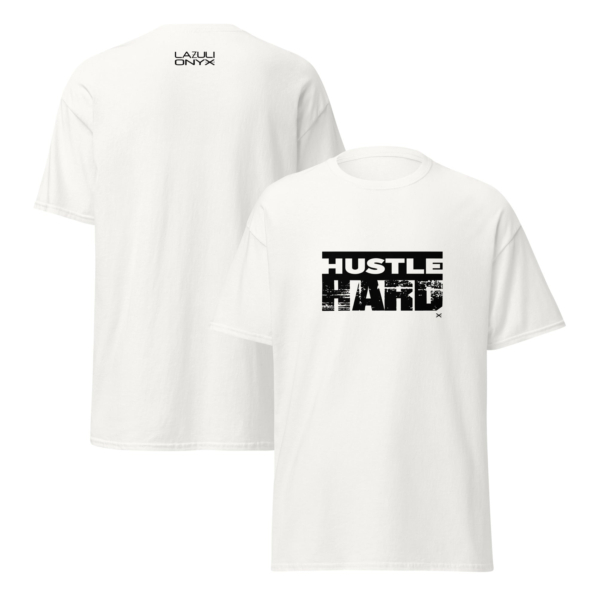 Hustle Hard White Tee