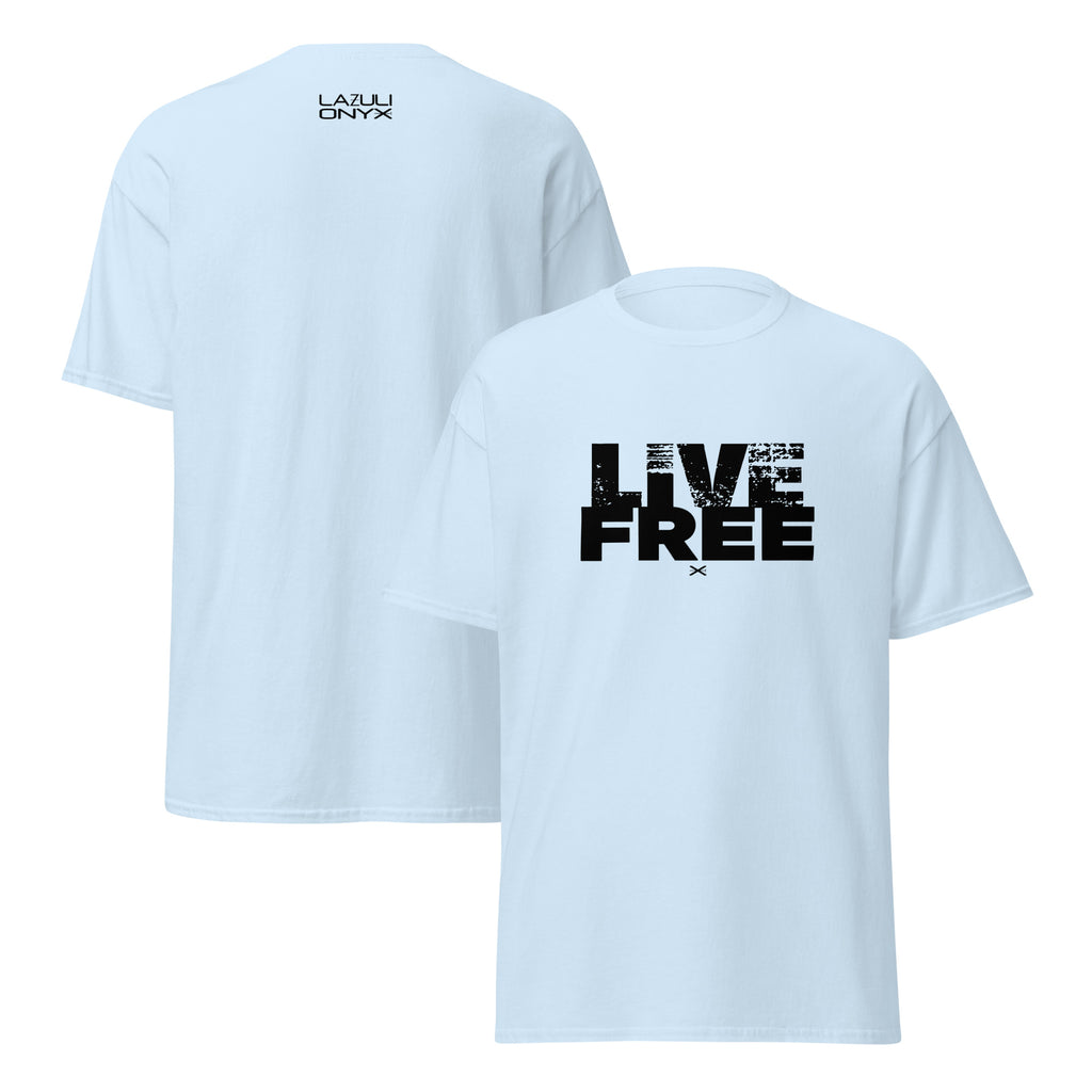 Live Free Light Blue Tee