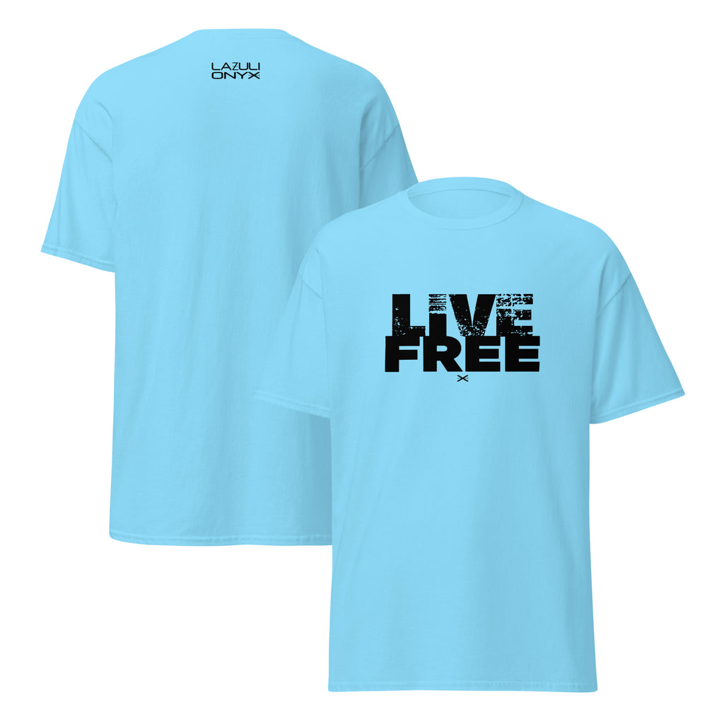 Live Free Sky Blue Tee